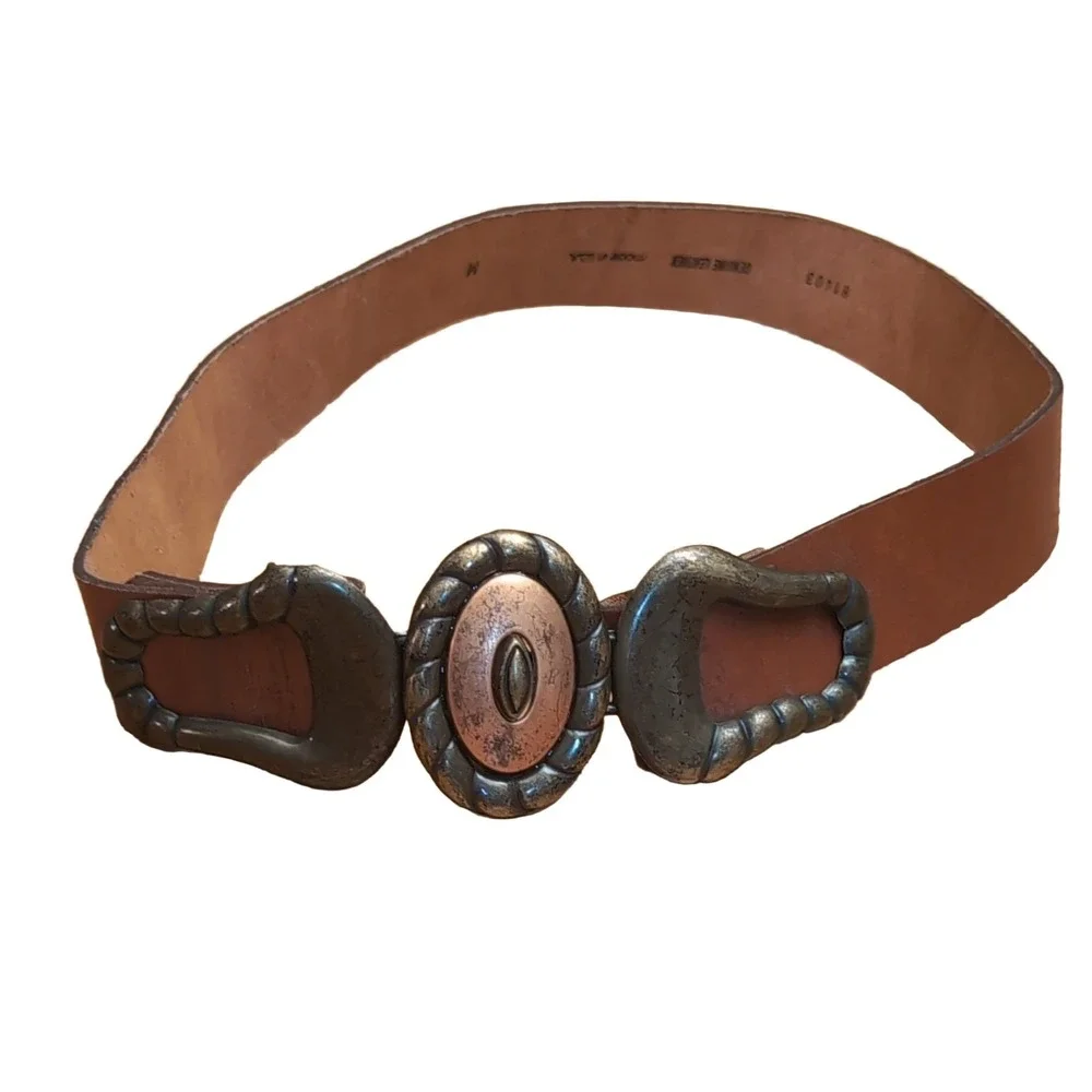 Karat Genuine Leather Belt 81403 Women's M Brown Adjustable Made in USA
